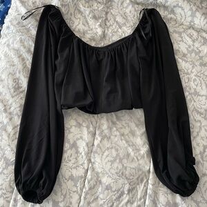 women’s black blouse